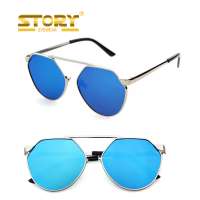 STORY STY-OF8226 Single bridge Rose lens Pacific Traders Metal Sunglasses Logo