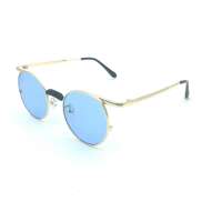 Women man metal frame mirror fashionable round steampunk sunglasses uv400