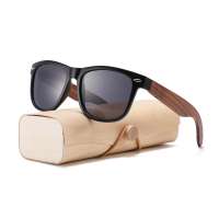 2020 eco friendly polarized sun glasses black frame handmade walnut wood sunglasses FSC